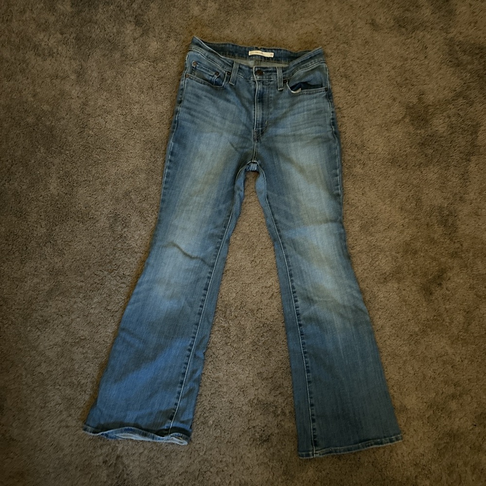 Levi's 726 blue denim flare jeans size 29 waist
